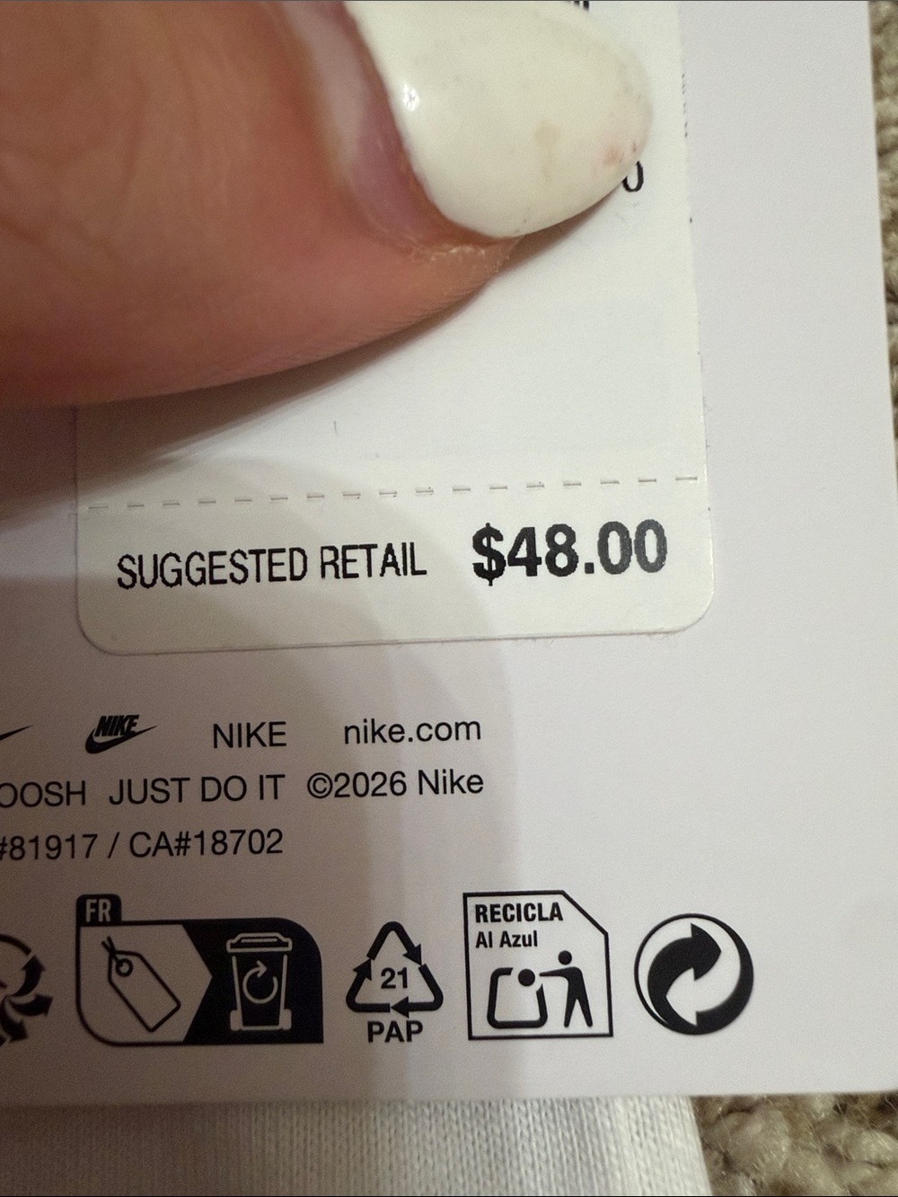Nike Cream Logo Tee with Black Athletic Skort - Kids - Picture 3 of 6
